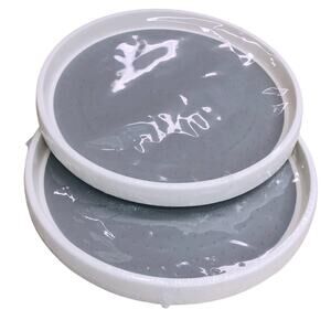 NWT Ram Pro Lazy Susans Non Skid set of 2 Organize Closet or Cabinet White Gray